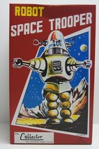 TIN TOM TOYS ROBOT SPACE TROOPER ブリキ クランク式ゼンマイ ブラック ロボット 中国製 スペーストルーパー 箱付 雑貨_画像7
