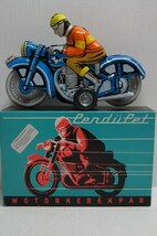 ブリキバイク MOTOR KEREKPAR フリクション 1990年代 当時物 ハンガリー製 オートバイ bike Western Germany 箱付 雑貨_画像1