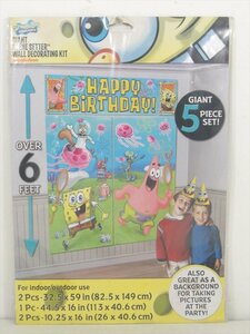 Sponge Bob GIANT SCENE SETTER WALL DECORATING KIT スポンジボブ 壁紙 ウォールデコ 海外品 雑貨[未開封品]