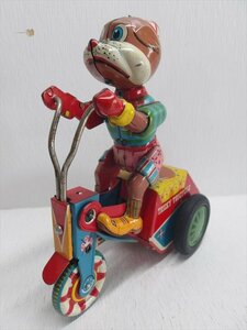  Yonezawa toy TRICKY TRICYCLE tin plate 1950 period about that time thing friction bicycle circus Vintage Yonezawa miscellaneous goods 