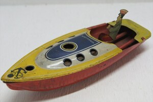 [ rare article ] war front pompon boat tin plate motorboat SPEED STAR Vintage 1930 period that time thing made in Japan miscellaneous goods 