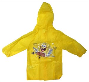 スポンジ・ボブ レインコート ジュニア XLサイズ 7/8 SpomgeBob SquarePants 雨合羽 海外輸入品 雑貨[未使用品]