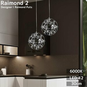 Raimond 2 ペンダントライト 30cm 42灯 北欧 ダイニング 天井照明 led おしゃれ 直付け シーリングライト レイモンド・プッツ PL-29WH