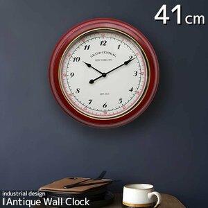 壁掛け時計 おしゃれ 掛け時計 壁時計 時計 壁掛け 壁掛 掛時計 かべ掛け時計 シンプル レトロ ウォールクロック アンティーク BT-141RD