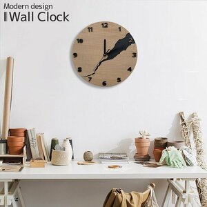 壁掛け時計 北欧 おしゃれ ウォールクロック 掛け時計 木製 木目調 アナログ時計 インテリア カフェ 店舗 ホテルライク 29.5cm BT-120M