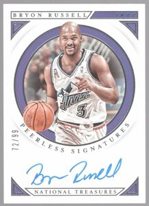 18-19 Panini National Treasures Bryon Russell Auto /99