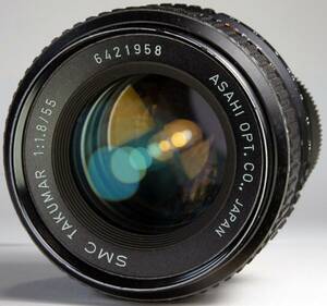 分解整備・実写確認済 SMC TAKUMAR 55mm F1.8 透明感のあるクリアな描写やふわとろ描写を楽しむことができるオールドレンズ【送料410円】