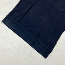 MONCLER GAMME BLUE 半袖 ポロシャツ ロゴ ワッペン 鹿の子 夏 クールビズ イタリア製 メンズ モンクレールガムブルー トリコール ネイビー_画像3
