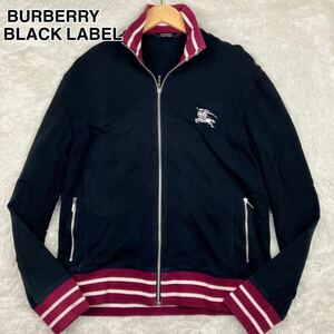  редкий L* Burberry Black Label спортивная куртка вышивка шланг Logo стрейч джерси блузон BURBERRY BLACK LABEL мужской чёрный 