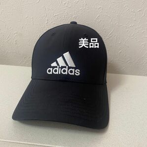 adidas アディダス ブラック キャップ 黒　美品　未使用に近い　帽子　日焼け　スポーツ　アウトドア