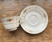 ノリタケ アイボリーチャイナ カップ＆ソーサー サフォーク 60年代 昭和レトロ Noritake Ivory China SUFFOLK 月桂樹リボン 未使用品_画像8