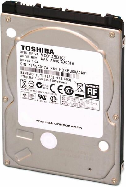 【新品】東芝 MQ01ABD100 1TB 内蔵型ハードディスク 2.5インチ HDD バルク