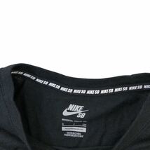 H726⑥ 良品 NIKE SB ナイキ スケートボード バイカラー 半袖 Tシャツ カットソー Tee クルーネック トップス ポケットT 黒系 メンズ S_画像8