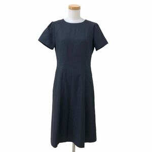 m520 Reflect Reflect short sleeves One-piece dress simple design navy navy blue lady's 7