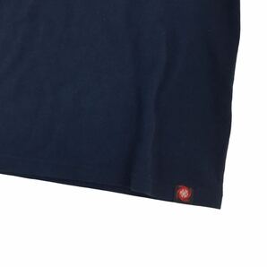 ND176-⑤ 日本製 タグ付き 未使用品 MWS エムダブルエス 半袖 ポロシャツ トップス プルオーバー ハーフボタン 綿100% ネイビー メンズ Mの画像7
