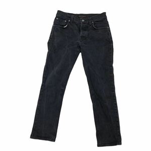 H724 Nudie Jeans ヌーディージーンズ GRIM TIM デニム パンツ Gパン ジーンズ ブラックデニム ボトムス 黒系 メンズ 31