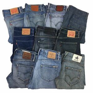 D104 デニム 10本 まとめ売り 大量 Levi's リーバイス 502 505 510 511 他 濃紺 含む デニムパンツ ジーパン ジーンズ メンズ 卸売