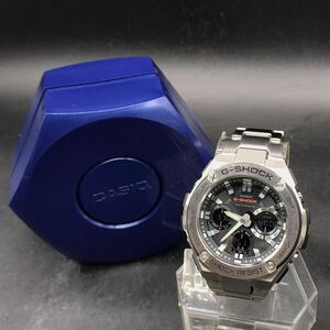 M558 稼働品 CASIO カシオ G-SHOCK Gショック G-STEEL 電波ソーラー SOLAR シルバー 腕時計 GST-W110D ジーショック