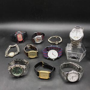 M563 腕時計 10本 まとめ売り SEIKO CASIO CITIZEN ALBA TIMEX TOUGH SOLAR タフソーラー MUSK アナログ QZ クォーツ 稼働品あり