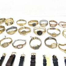M ゴールドカラー 腕時計 90本まとめ売り EMPORIO ARMANI セイコー シチズン カシオ オリエント CYMA テクノス 等 稼働品含む_画像7