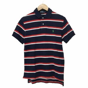 NC222 POLO by RALPH LAUREN ポロラルフローレン 半袖 ポロシャツ シャツ トップス カットソー メンズ S トリコロールカラー ボーダー