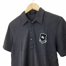 NC222 BURBERRY BLACK LABEL バーバリーブラックレーベル 半袖 ポロシャツ シャツ トップス カットソー メンズ 2 グレー_画像3