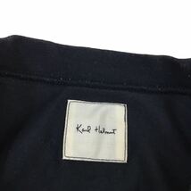 ND177-⑩ 日本製 Karl Helmut カールヘルム 半袖 Tシャツ トップス プルオーバー クルーネック 綿100% ブラック メンズ 実寸参考_画像7