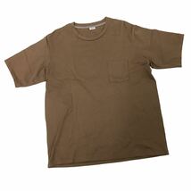 NC222 EDIFICE エディフィス 半袖 Tシャツ ポケット ティシャツ トップス カットソー メンズ L ブラウン 茶 日本製_画像5