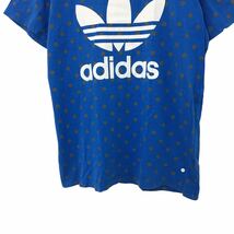 NC222 adidas アディダス デカロゴ トレフォイル オリジナルス 半袖 Tシャツ ティシャツ トップス カットソー メンズ O ブルー 青 _画像4