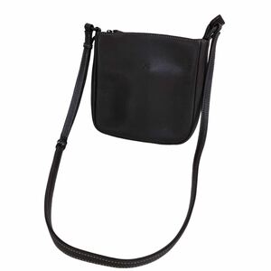 h042⑤ 本革 Kitamura キタムラ レザー ショルダーバッグ ポシェット 肩掛け バッグ 茶系 小さめ 鞄 カバン bag