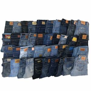 B⑪ Levi's Lee EDWIN MOUSSY Denim 40шт.@ продажа комплектом 501 темно синий шорты содержит брюки G хлеб джинсы много комплект оптовый женский 