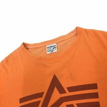 NC223 ALPHA INDUSTRIES アルファインダストリーズ 半袖 Tシャツ ティシャツ トップス カットソー メンズ L オレンジ_画像7