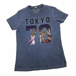 NC223 DIESEL ディーゼル 半袖 Tシャツ ティシャツ トップス カットソー メンズ L ブルー 青