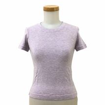 Nm217-13 イタリア製 ARMANI COLLEZIONI アルマーニコレッツォーニ 半袖 Tシャツ シャツ カットソー トップス パープル系 レディース 38 _画像1