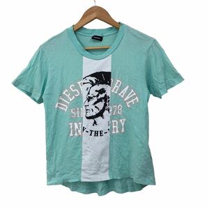 NC223 DIESEL diesel short sleeves T-shirt ti shirt tops cut and sewn Kids 12 ( lady's S corresponding ) mint green 