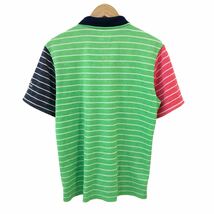 H726② 良品 PUMA GOLF プーマゴルフ ゴルフウェア 半袖 ポロシャツ シャツ トップス 薄手 グリーン系 ポリエステル メンズ L_画像5