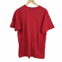 ND178-⑤ USA製 Captain Santa キャプテンサンタ 半袖 Tシャツ トップス プルオーバー クルーネック コットン 綿100% レッド系 メンズ M_画像7