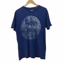 NC223 DIESEL ディーゼル 半袖 Tシャツ ロンT ロング ティシャツ トップス カットソー メンズ L ブルー 青_画像2
