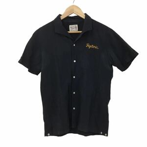 C346 HYSTERIC GLAMOUR ヒステリックグラマー ボーリングシャツ 半袖 シャツ カジュアルシャツ トップス メンズ L ブラック 黒