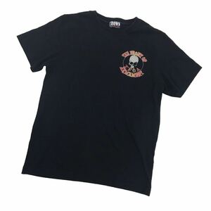 D536-24 CROWS クローズ 武装戦線 T.F.O.A 半袖 Tシャツ トップス プルオーバー クルーネック コットン 綿100% ブラック メンズ S