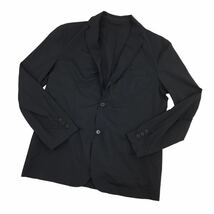 D536 COMME CA ISM コムサイズム 長袖 デザイン テーラードジャケット 薄手 ジャケット 上着 羽織り トップス ブラック メンズ LL_画像1