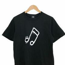 H726⑰ RED EAR レッドイヤー ポールスミス 半袖 Tシャツ Tee プリントT T-shirt トップス 黒 音符 綿100% メンズ M_画像4