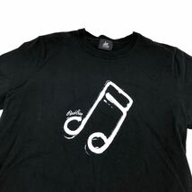 H726⑰ RED EAR レッドイヤー ポールスミス 半袖 Tシャツ Tee プリントT T-shirt トップス 黒 音符 綿100% メンズ M_画像2