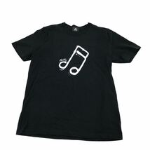 H726⑰ RED EAR レッドイヤー ポールスミス 半袖 Tシャツ Tee プリントT T-shirt トップス 黒 音符 綿100% メンズ M_画像1