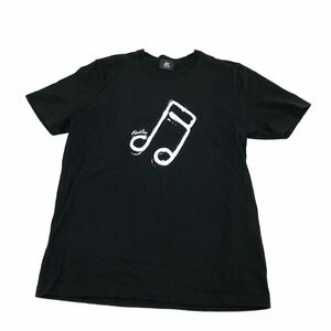 H726⑰ RED EAR レッドイヤー ポールスミス 半袖 Tシャツ Tee プリントT T-shirt トップス 黒 音符 綿100% メンズ M