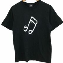 H726⑰ RED EAR レッドイヤー ポールスミス 半袖 Tシャツ Tee プリントT T-shirt トップス 黒 音符 綿100% メンズ M_画像5