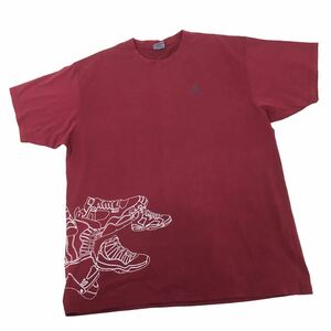 NC224 Nike AIR JORDAN ナイキ エアジョーダン ジャンプマン ジョーダン バスケットボール 半袖 Tシャツ ティシャツ トップス XL エンジ