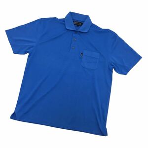 ND180-23 PGA TOUR ピージーエーツアー 半袖 ポロシャツ トップス プルオーバー ハーフボタン ポリエステル100% ブルー系 メンズ L