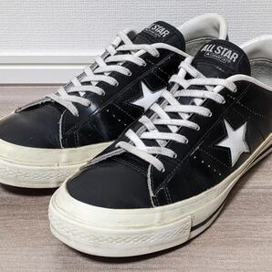 CONVERSE コンバース ワンスターロー スニーカー 黒レザー 本革 日本製