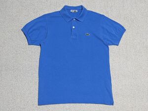 美品 70s LACOSTE ラコステ ポロシャツ ヴィンテージ古着 フランス製 半袖ポロシャツ 青